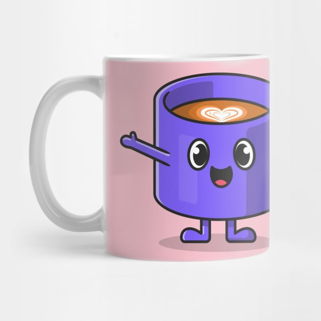 Cute Happy Coffee Cup Cartoon by Catalyst Labs